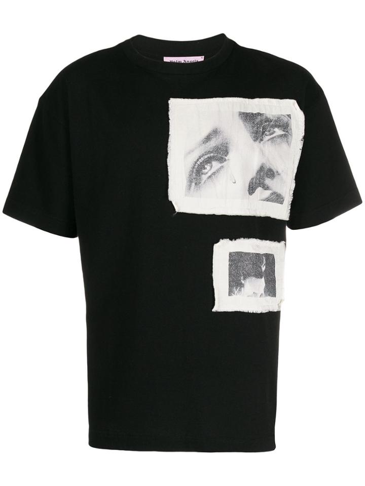 Palm Angels Face Print T-shirt - Black