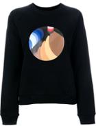 Courrèges Graphic Print Sweatshirt, Women's, Size: 3, Black, Cotton