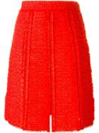 Proenza Schouler Frayed Boucle Skirt, Women's, Size: 4, Red, Polyester/nylon/acrylic/polyester