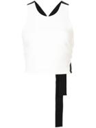 Derek Lam 10 Crosby Cropped Shell With Elastic Back - White