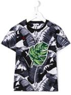Dolce & Gabbana Kids Palm Print T-shirt, Toddler Boy's, Size: 5 Yrs, Blue