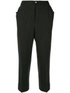 Chanel Pre-owned Slim-fit Cropped Tailored Trousers - Brown