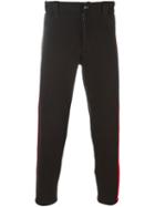 Ktz Side Stripe Detail Trousers, Men's, Size: Medium, Black, Cotton