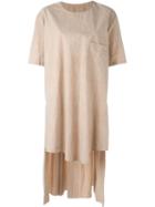 Uma Wang Pleat Back Dress, Women's, Size: M, Pink/purple, Cotton