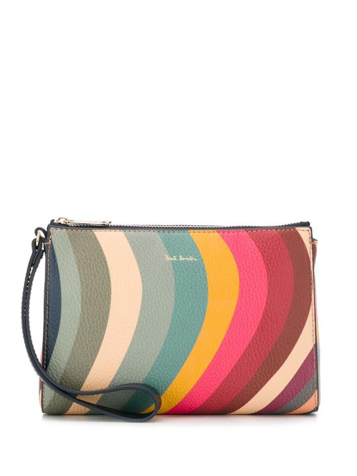Paul Smith Striped Clutch Bag - Red