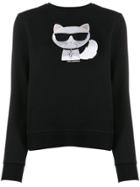 Karl Lagerfeld Choupette Print Sweatshirt - Black