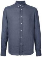 Venroy - Button-down Shirt - Men - Linen/flax - M, Grey, Linen/flax
