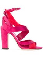 Jimmy Choo Falcon 100 Sandals - Pink & Purple