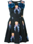 Francesco Scognamiglio Floral Print Mini Dress, Women's, Size: 38, Blue, Cotton/spandex/elastane