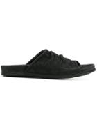 The Last Conspiracy Creased Open-toe Sandals - Black