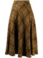 Roberto Collina Check Pattern Skirt - Brown