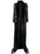 Dsquared2 Sequin Long Coat - Black