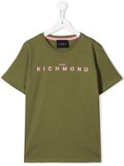 John Richmond Junior Teen Logo Print T-shirt - Green