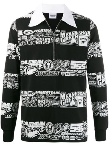 Sss World Corp Printed Polo Jumper - Black