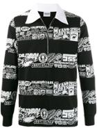 Sss World Corp Printed Polo Jumper - Black