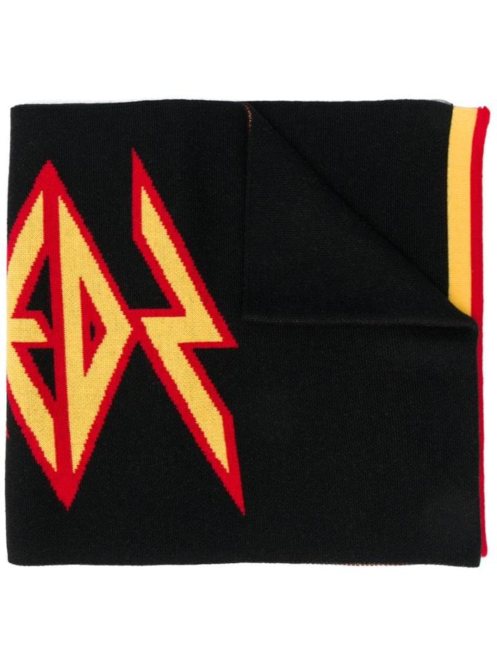 Dsquared2 Contrast Logo Scarf - Black