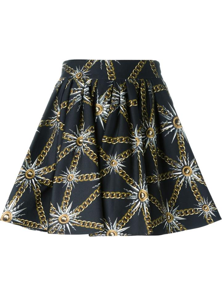 Fausto Puglisi Sun And Chain Print Skirt - Black