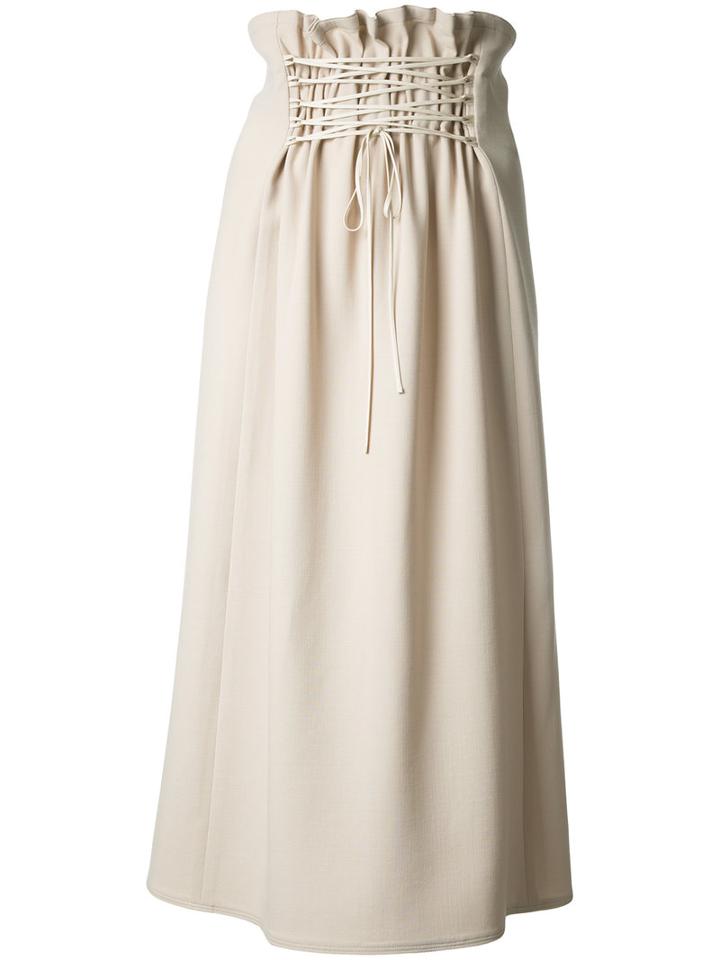 The Row Flared Midi Skirt, Women's, Size: 6, Nude/neutrals, Spandex/elastane/virgin Wool