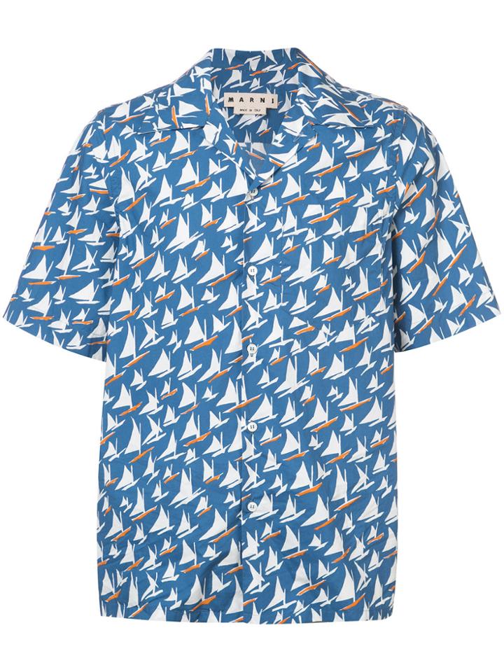 Marni Yacht Print Shirt - Blue