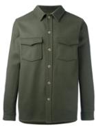 A.p.c. - Buttoned Shirt Jacket - Men - Polyamide/cashmere/virgin Wool - S, Green, Polyamide/cashmere/virgin Wool