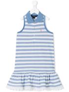 Ralph Lauren Kids - Striped Ruffled Dress - Kids - Cotton - 3 Yrs, Blue