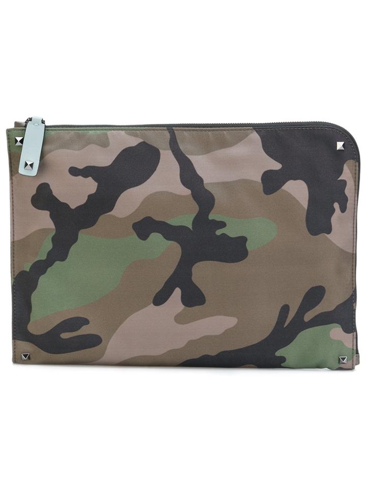 Valentino Valentino Garavani Camouflage Document Case - Green