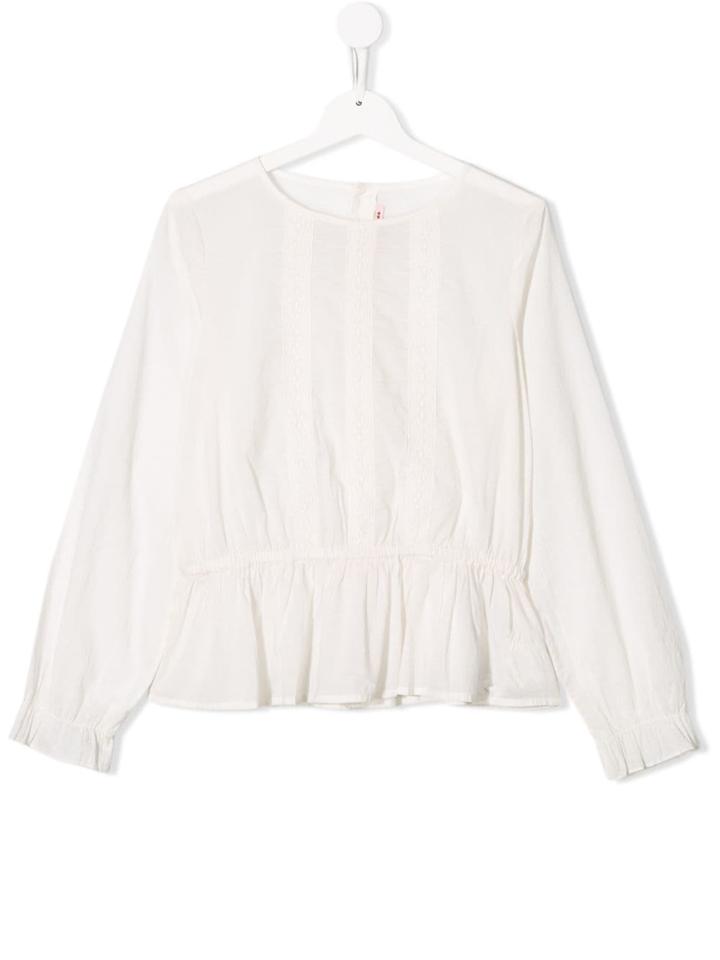 Bonpoint Teen Lalia Peplum Blouse - White