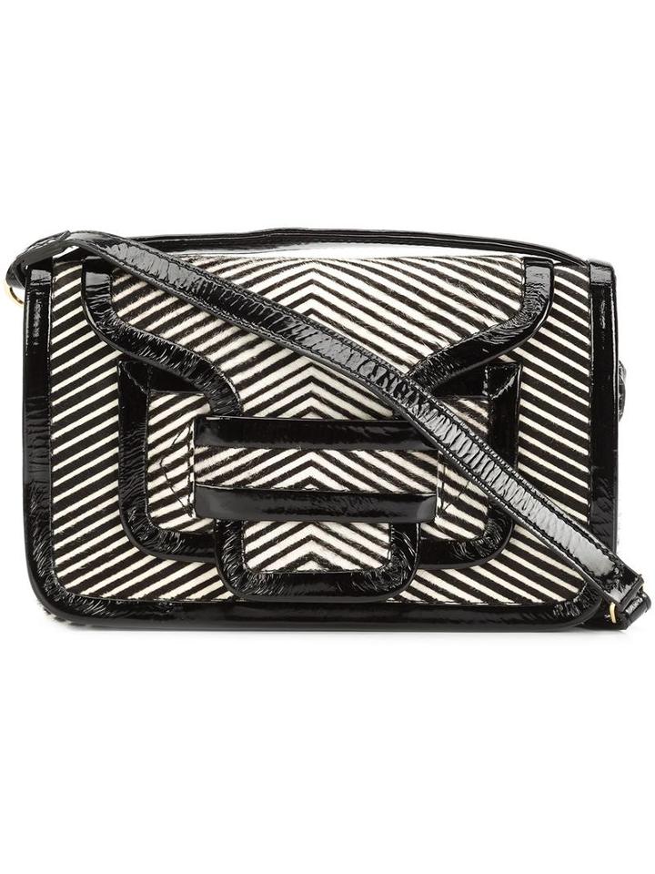 Pierre Hardy Striped Satchel, Women's, Black
