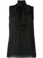 Dsquared2 Sleeveless Pussybow Blouse - Black