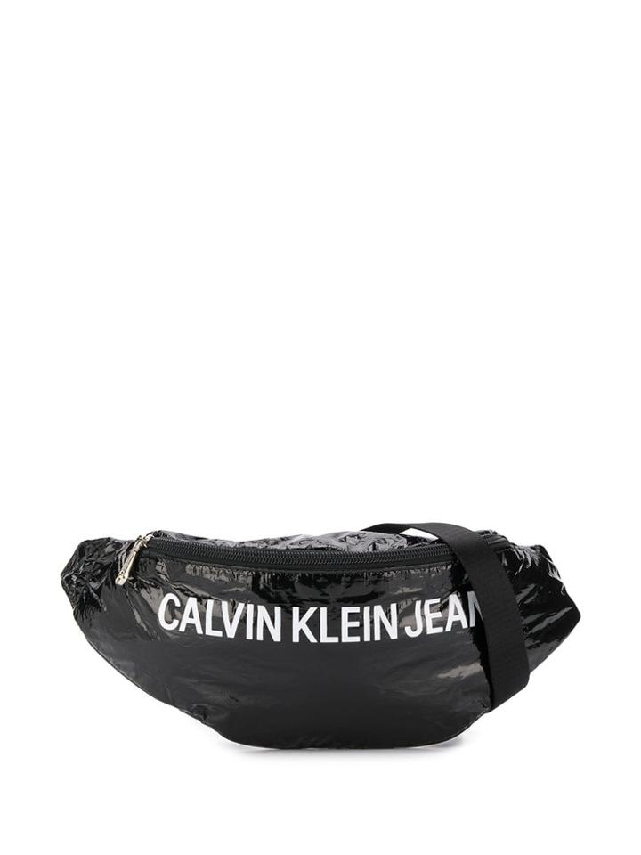 Calvin Klein Jeans Logo Zipped Belt Bag - Black