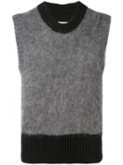 Maison Margiela Colour Block Sleeveless Sweater - Black