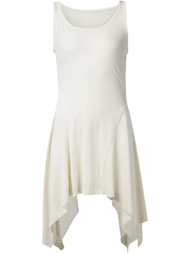 Yohji Yamamoto Drapey Tank Dress, Women's, Size: 2, White, Cotton