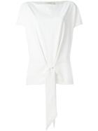 Cédric Charlier Tie Waist Top, Women's, Size: 44, Polyester/polyurethane
