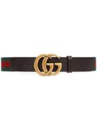 Gucci Web Belt With Double G Buckle - Multicolour