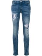 Just Cavalli Patch Detail Slim Jeans - Blue