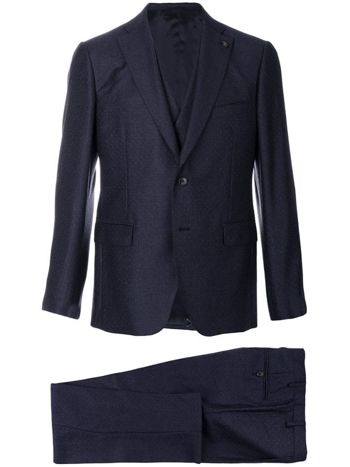 Gabriele Pasini Embroidered Three Piece Suit - Blue