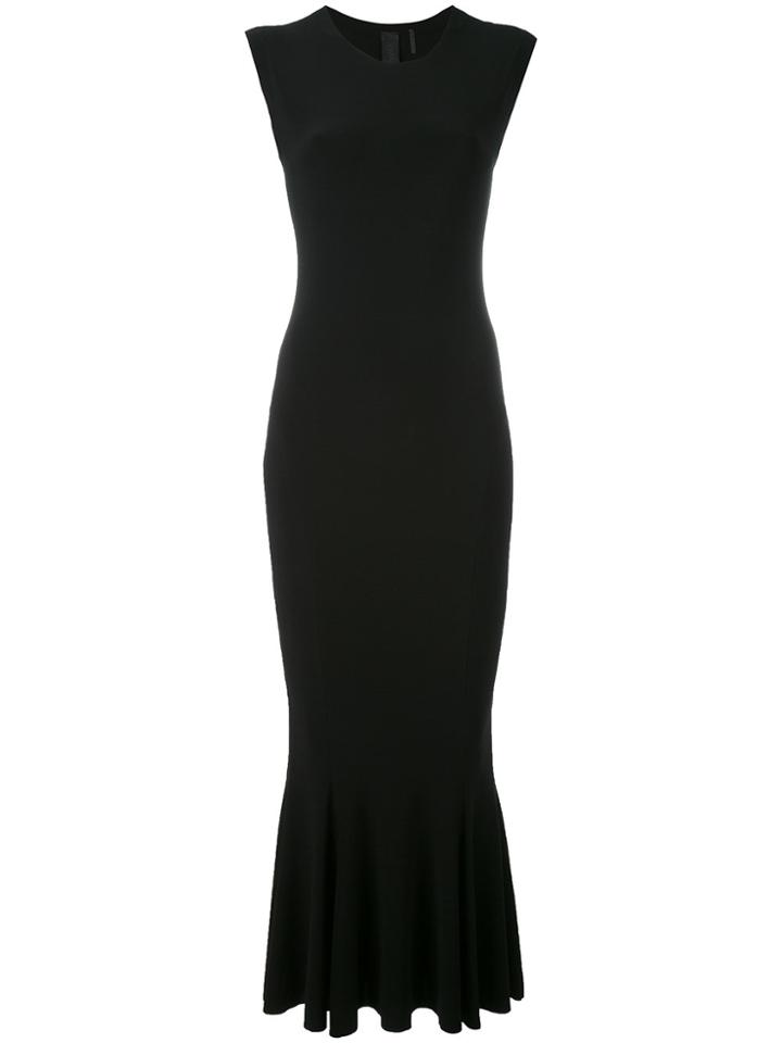 Norma Kamali Fishtail Hem Dress - Black