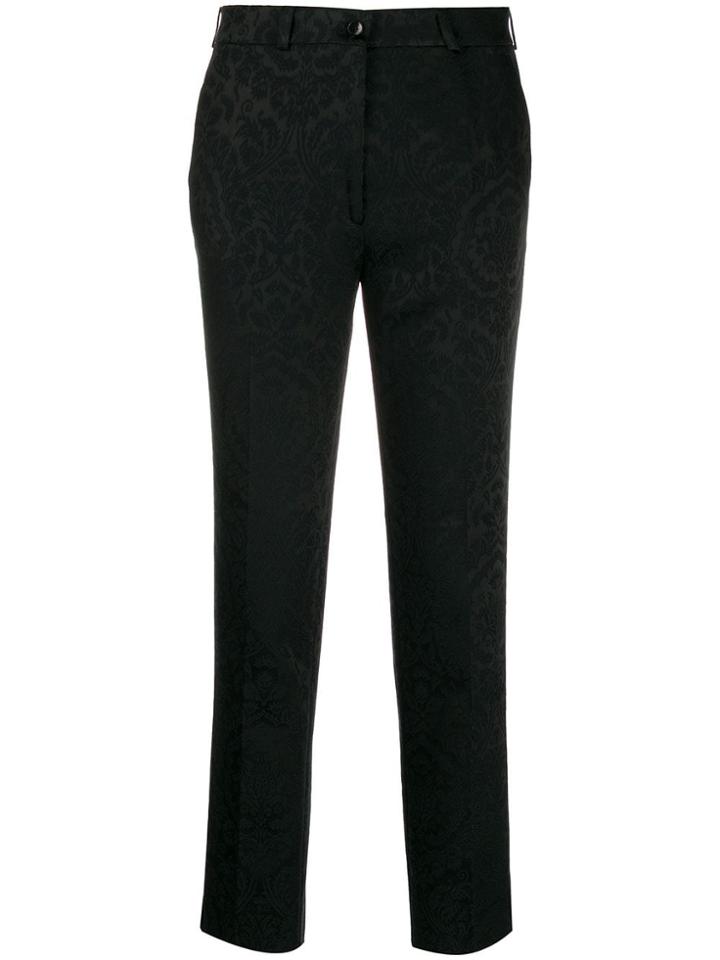 Etro Damask Pattern Slim-fit Trousers - Black