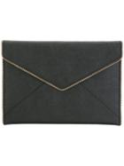 Rebecca Minkoff - Zip Trim Clutch - Women - Leather - One Size, Black, Leather