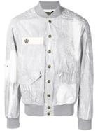Mr & Mrs Italy Button Down Bomber Jacket - Grey