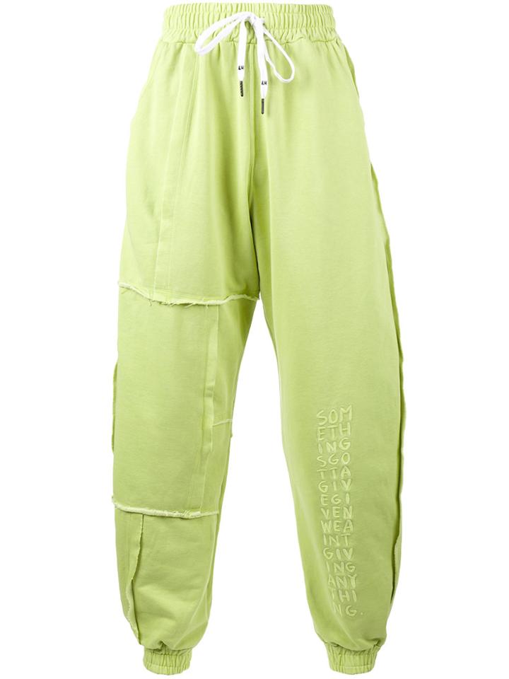Liam Hodges Aponysus Embroidered Track Pants - Green