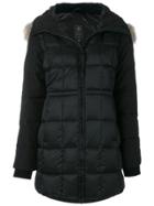 Canada Goose Padded Jacket With Fur Collar - Black