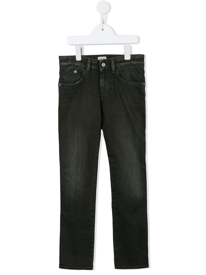 Armani Junior Slim Leg Jeans, Boy's, Size: 12 Yrs, Black