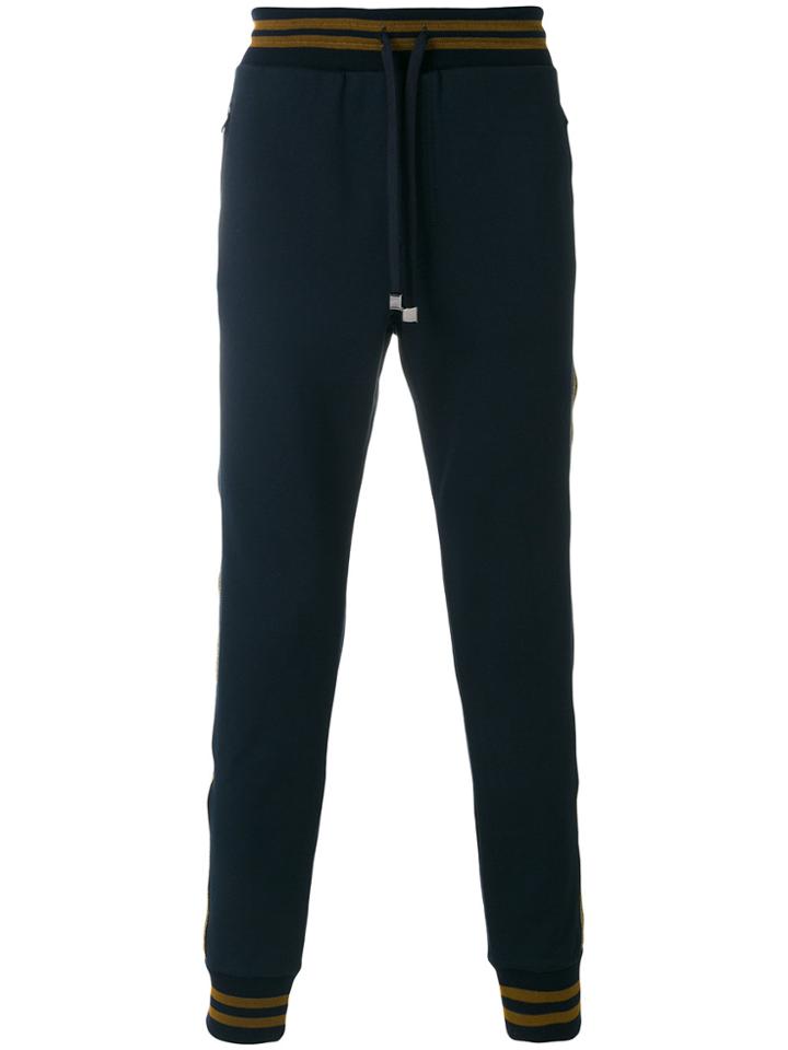 Dolce & Gabbana Metallic Detail Track Pants - Blue