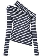Monse Asymmetric Striped Sweatshirt - Blue