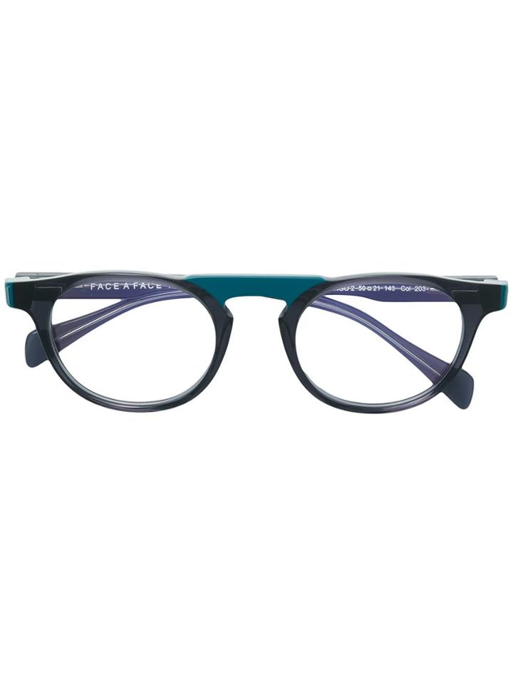 Face À Face Round Shaped Glasses - Black