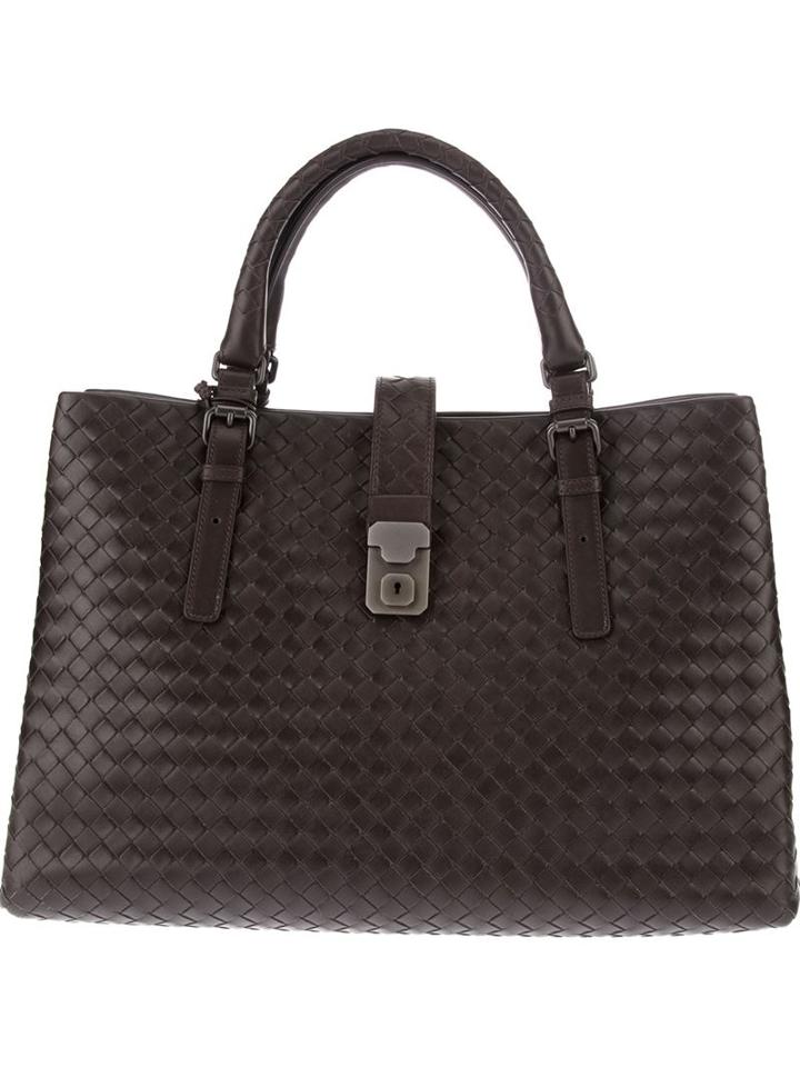 Bottega Veneta Medium Roma Tote, Women's, Brown, Calf Leather