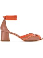 Sarah Chofakian Lace Up Sandals - Yellow & Orange