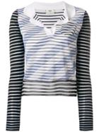Fendi Striped Polo Shirt - Blue