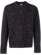 Antonio Marras Floral Crew Neck Sweater, Men's, Size: Xl, Virgin Wool